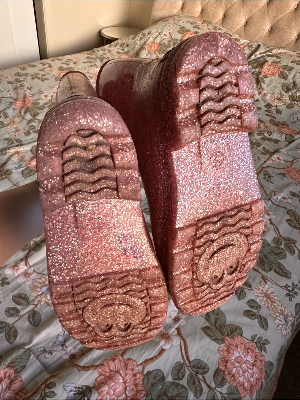 Western chief sparkly Glitter Rain Boots - Pink kids size 12 - Picture 6 of 10